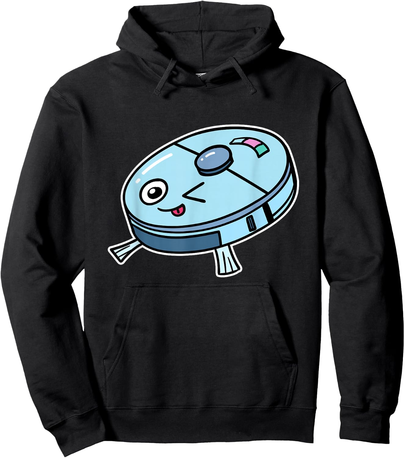 Cute Robot Vacuum Cleaner Robot Vacuum Cleaner Robot Children's , black Hoodie - Hoodie | Black