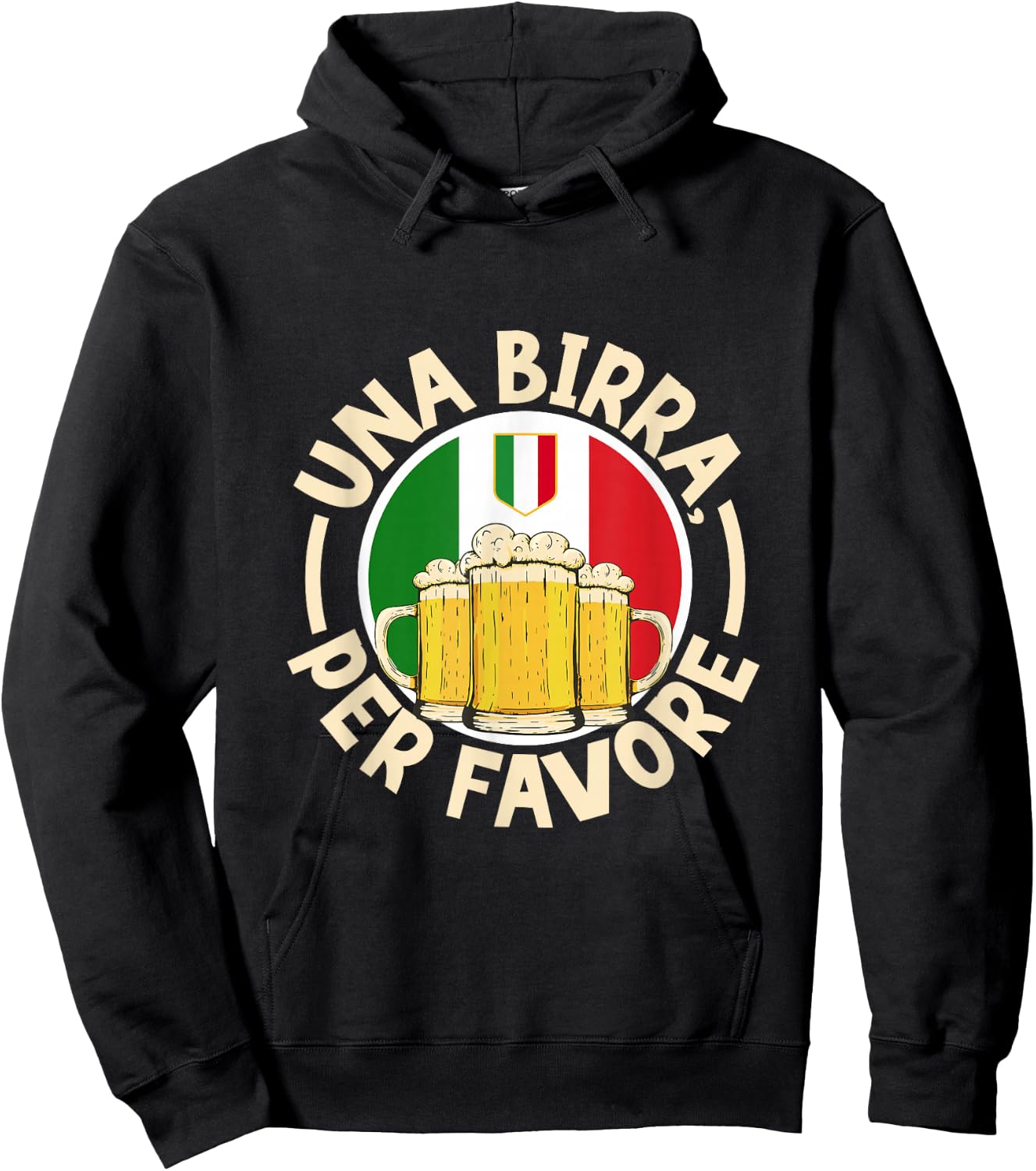 Una birra per favore - Italien Hoodie - Hoodie | Black
