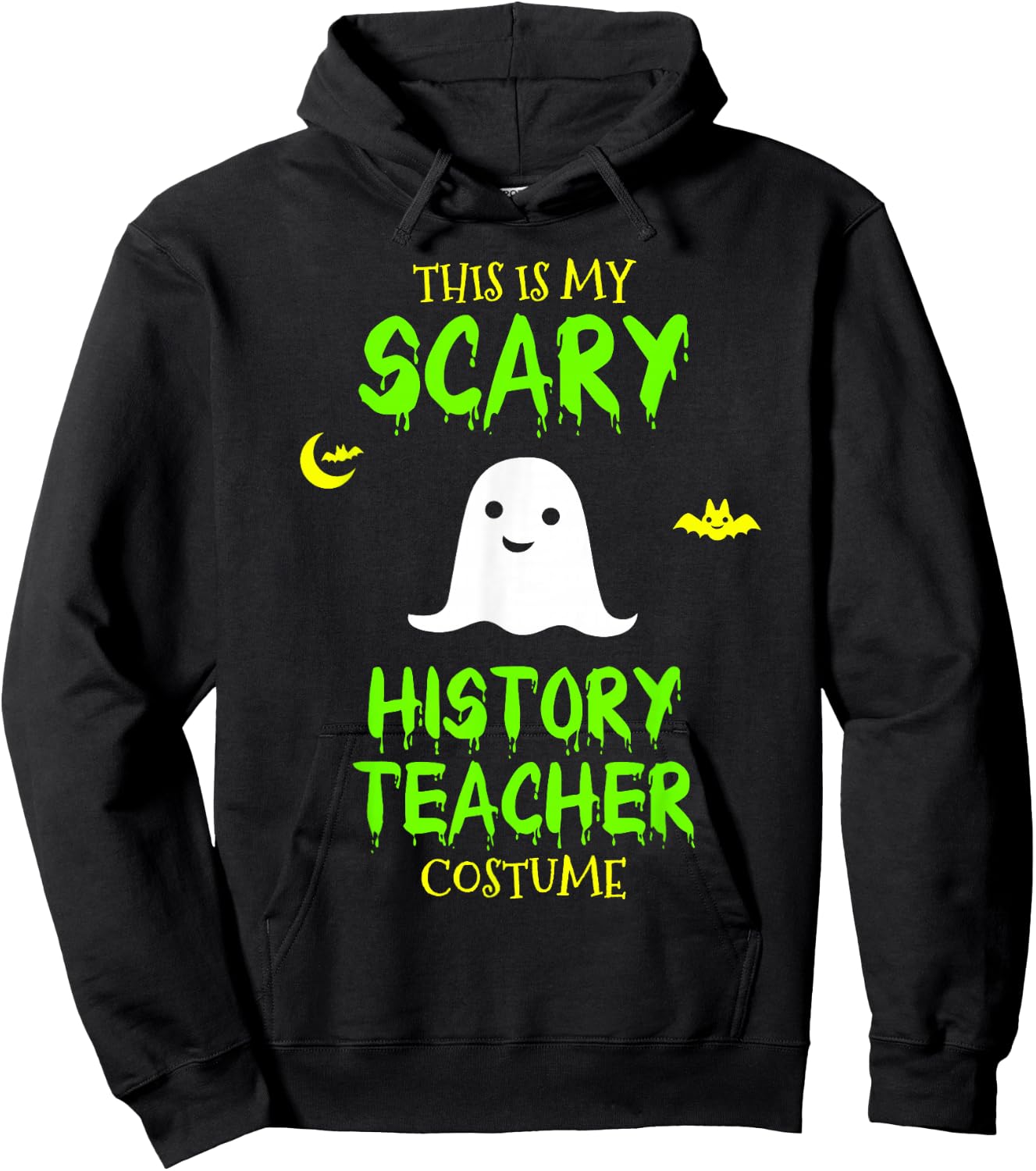 Scary History Teacher Costume Halloween Lazy Easy Hoodie - Hoodie | Black