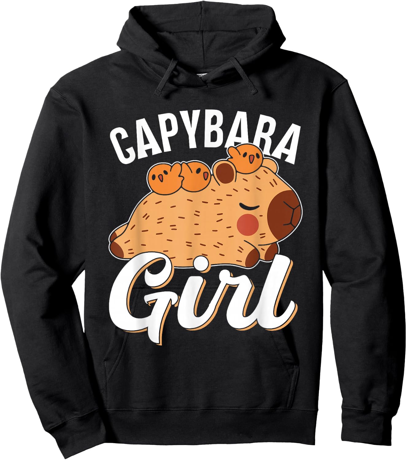 Capybara Girl Lover Capybaras Water Pig Animal Hoodie - Hoodie | Black