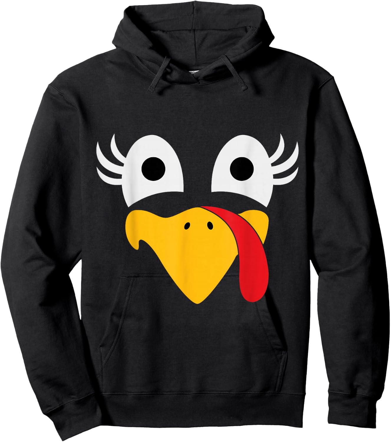 Thanksgiving Turkey Face Matching Family Costume Cute Kids Hoodie - Hoodie | Black