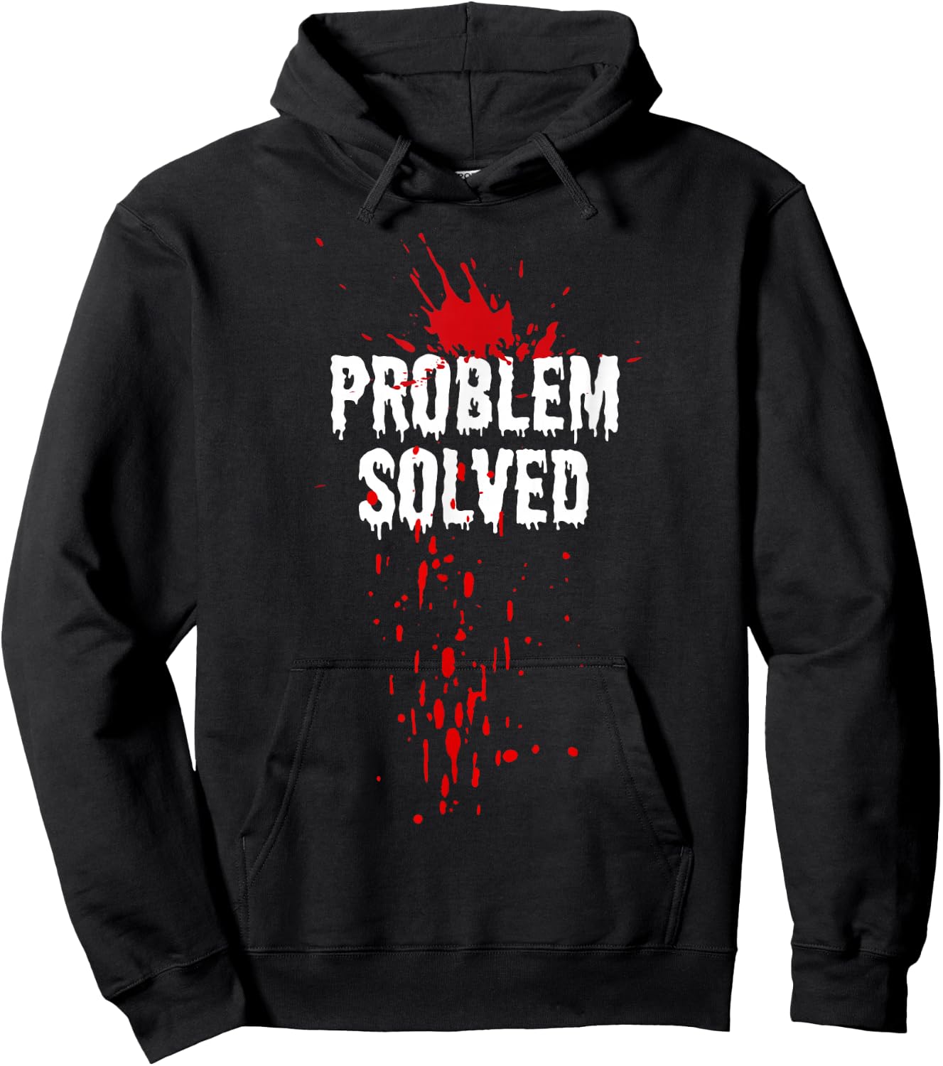 Bloody Problem Solved Blood Stain Halloween , Black, S Hoodie - Hoodie | Black
