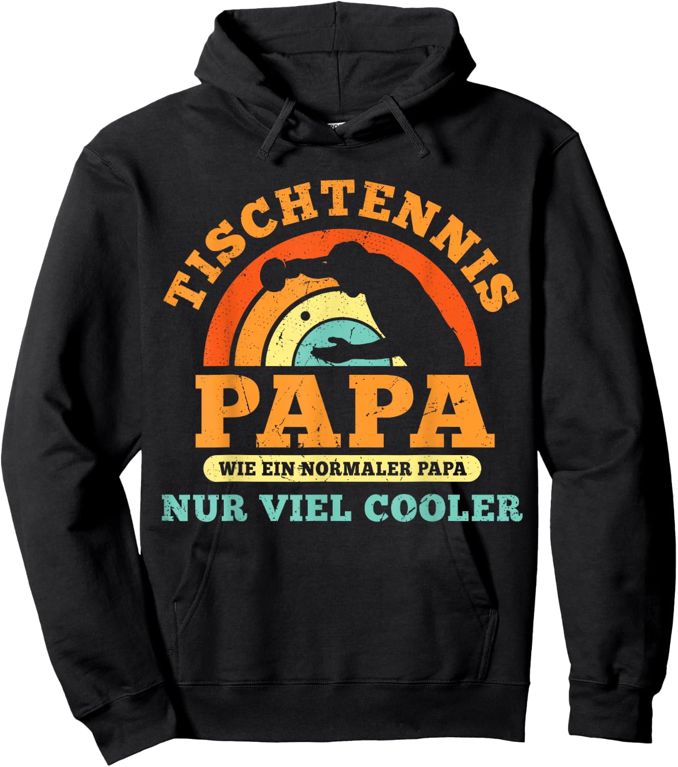 Tischtennis Papa - Nur Cooler Vater Tischtennisspieler Hoodie - Hoodie | Black