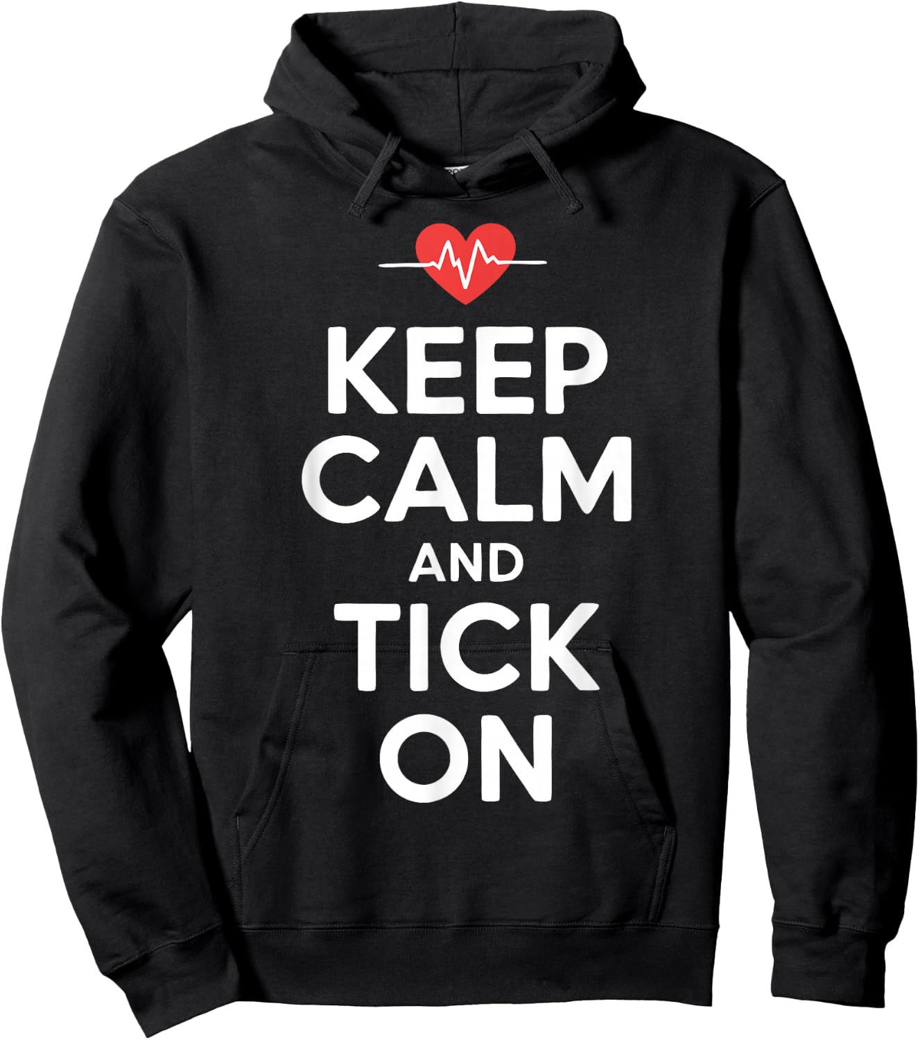 Aortic Valve Surgery Tick On Heart Hoodie - Hoodie | Black
