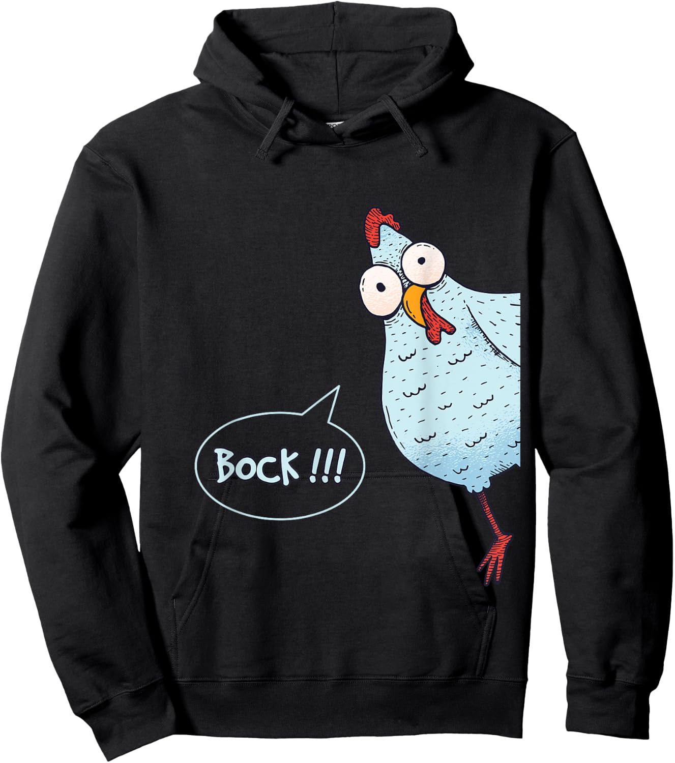 Chicken Looking Around The Corner - Bock Hoodie - Hoodie | Black