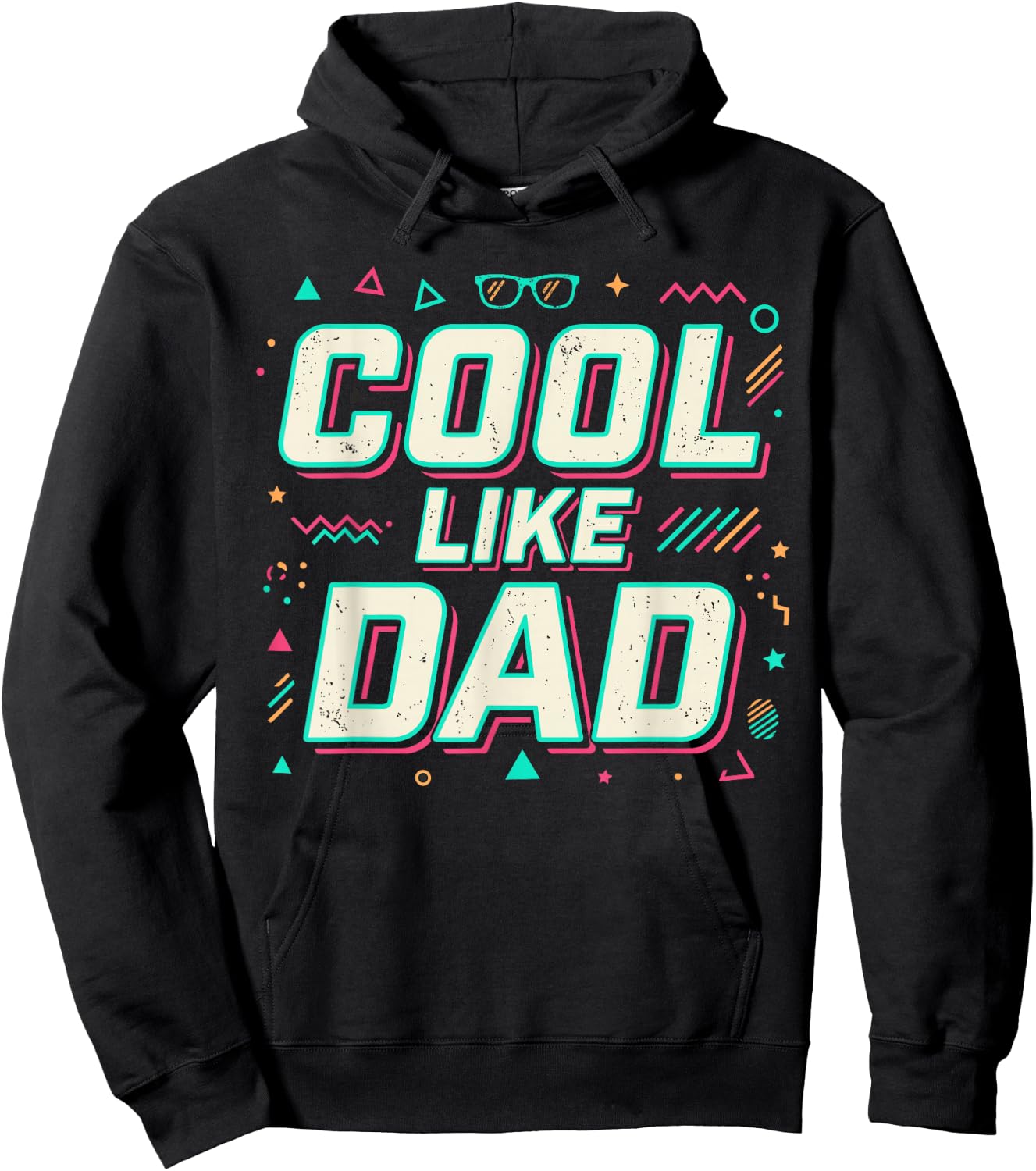 Cool Like Dad Funny Retro Father’s Day Father Daughter Son Hoodie - Hoodie | Black