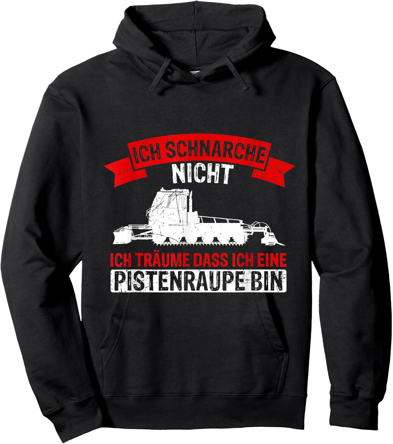 Men's Snow Caterpillar Driver Snow Groomer Gift , black Hoodie - Hoodie | Black