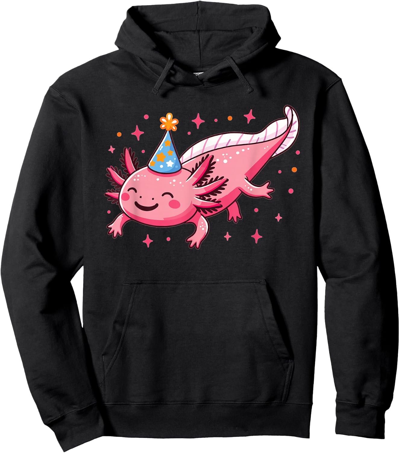Axolotl Birthday for Children a Birthday Axolotl Hoodie - Hoodie | Black