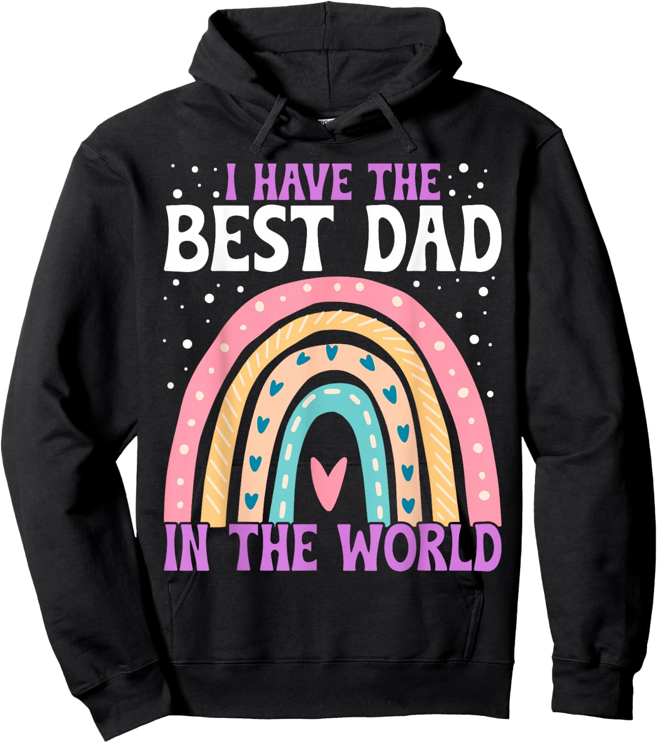 I Have The Best Dad in The World Fathers Day Toddler Girl Hoodie - Hoodie | Black