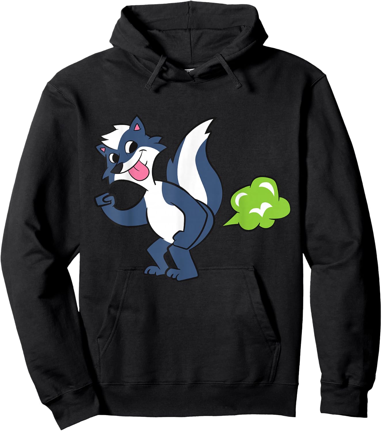 Skunk Farting Fart Squirrel Cute Skunk Hoodie - Hoodie | Black