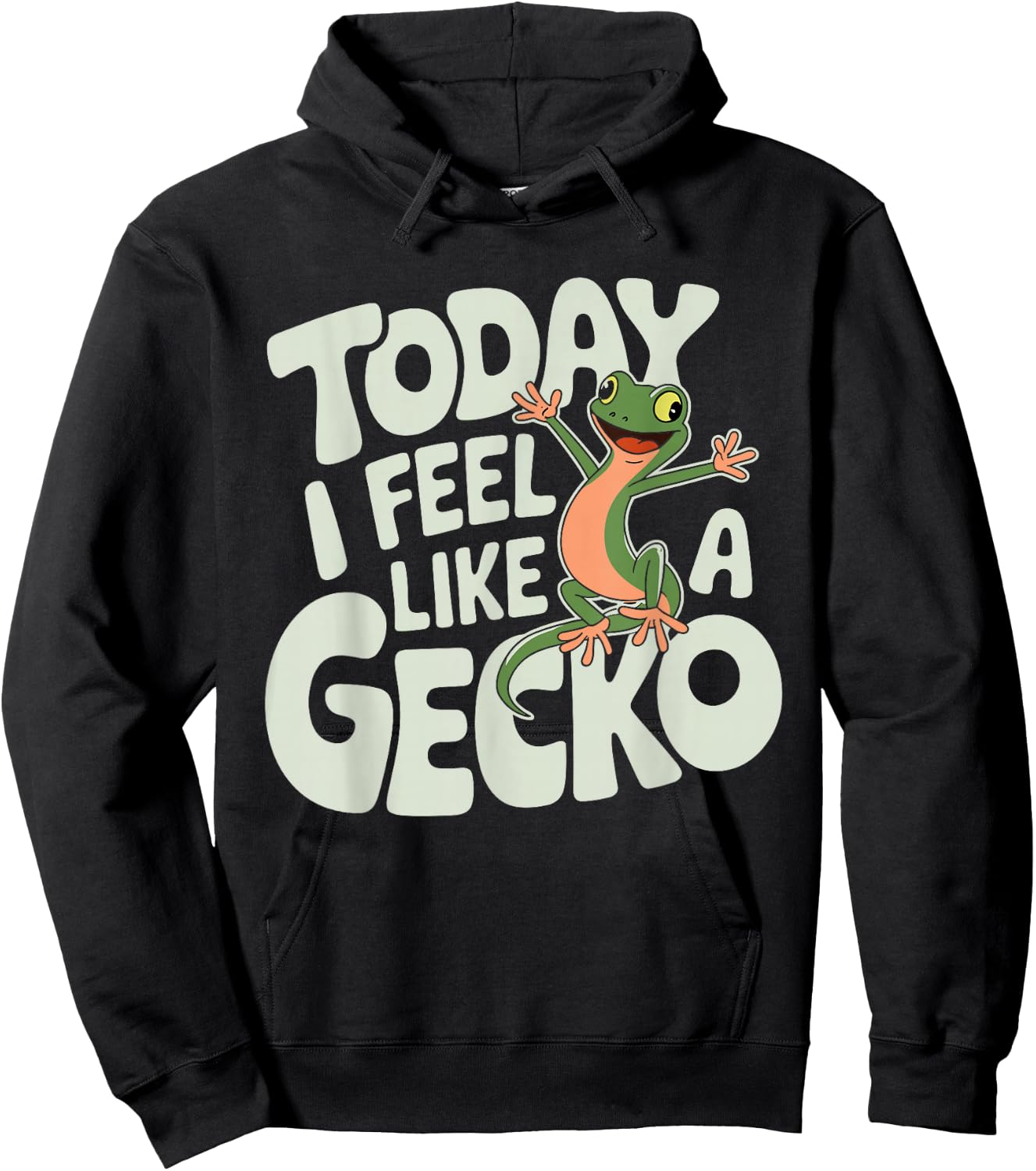 Today I feel like a Gecko Design for Children | Kids Gecko Hoodie - Hoodie | Black