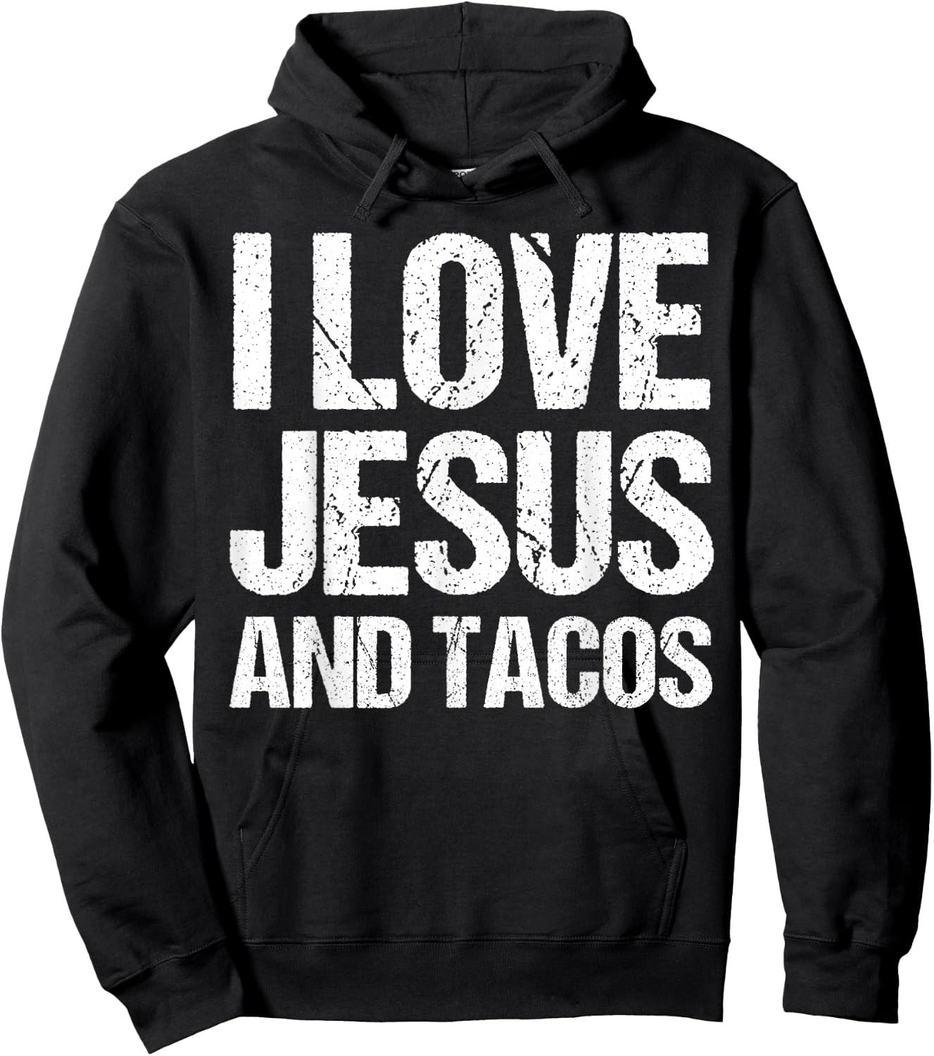 I Love Jesus And Tacos Shirt Funny Mexican Christian Hoodie - Hoodie | Black