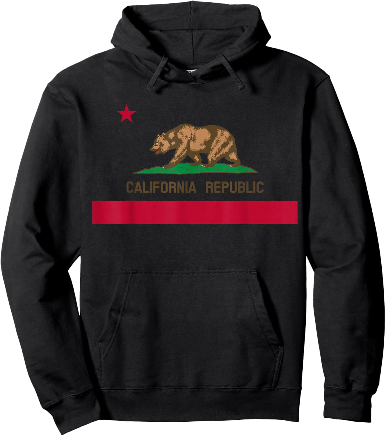 California Republic Flag Shirt Men Women Kids Toddler Hoodie - Hoodie | Black