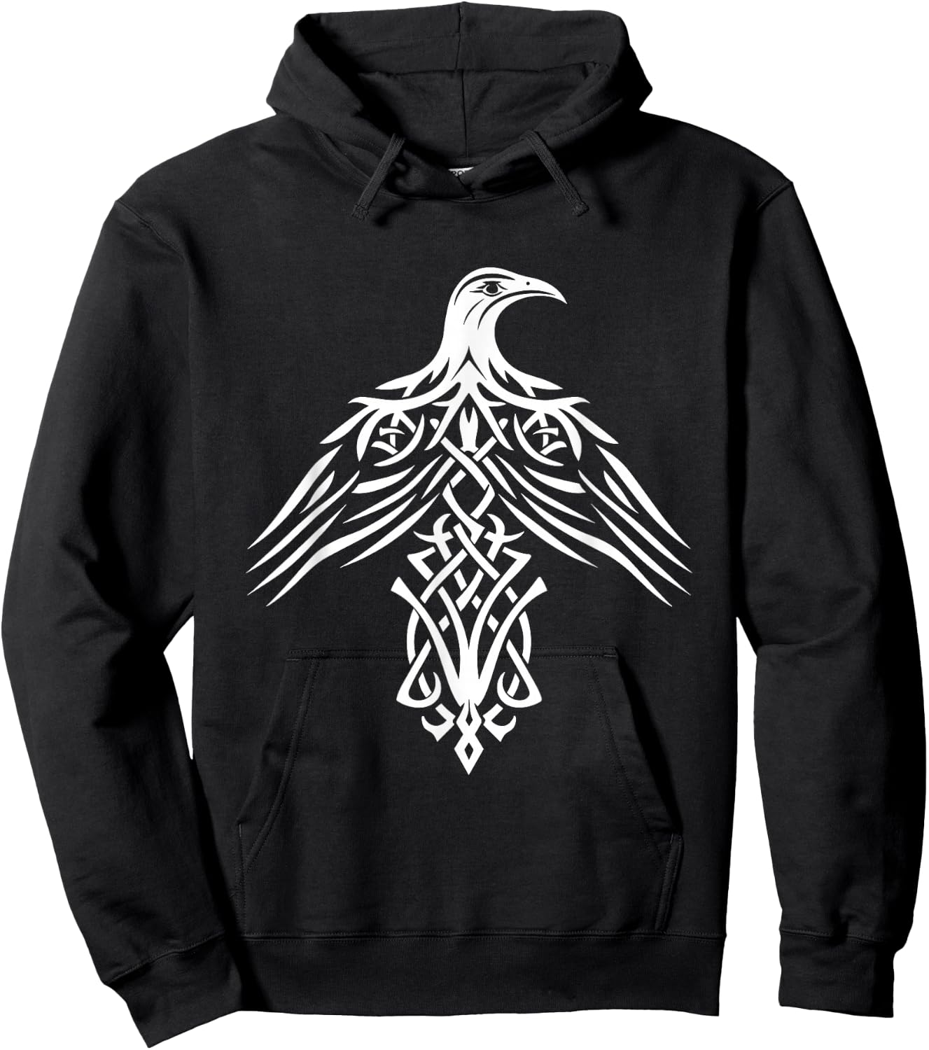 Raven Bird Crow Norse Mythology Celtic Knots Hoodie - Hoodie | Black