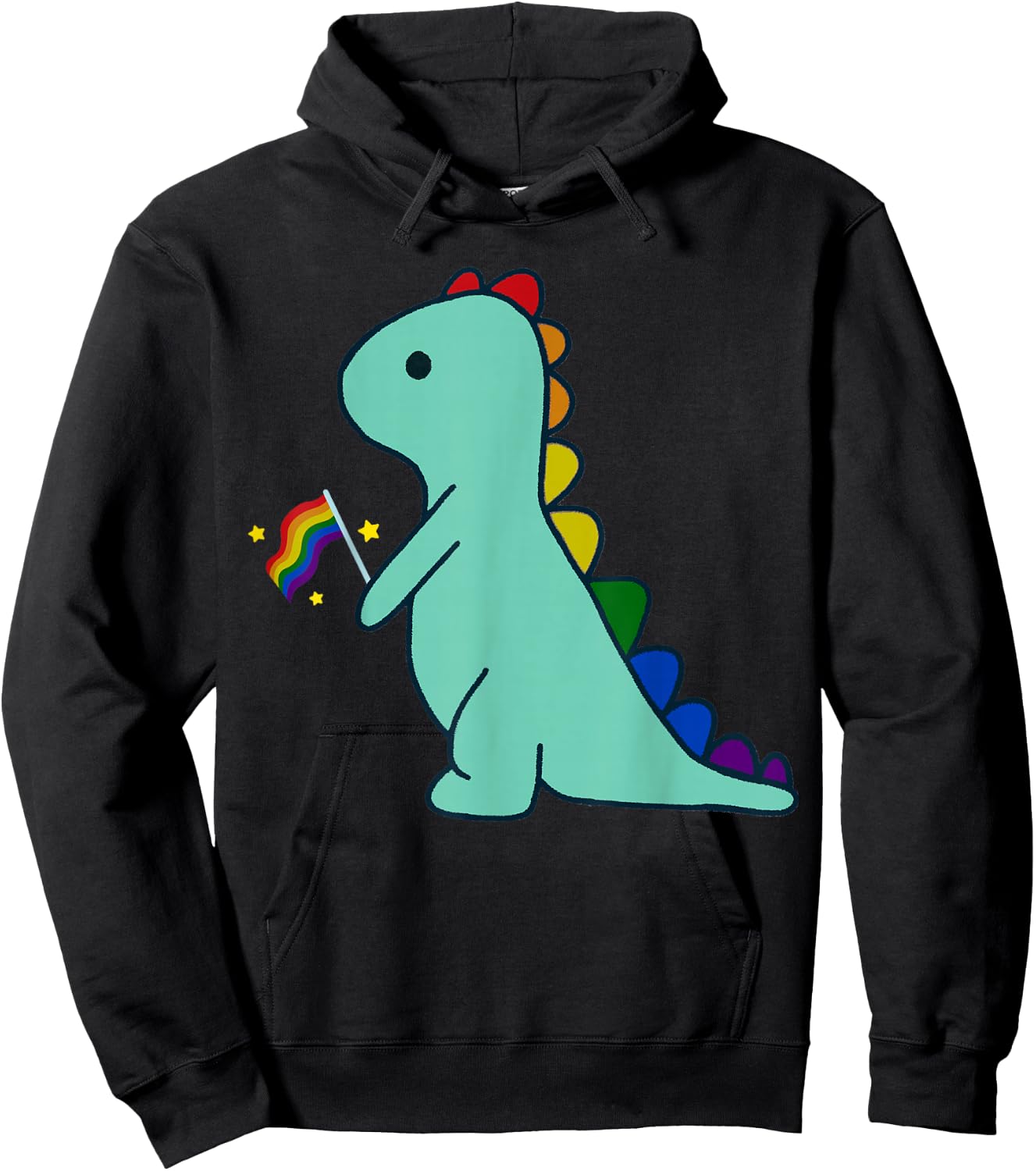 LGBTQ Allysaurus Dinosaurier Regenbogen Flagge Ally Gay Pride Monat Hoodie - Hoodie | Black