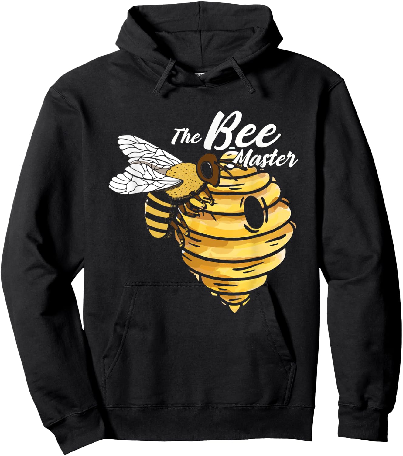 The Bee Master | Honey Bee Hive Honeycomb | Beekeeper Hoodie - Hoodie | Black