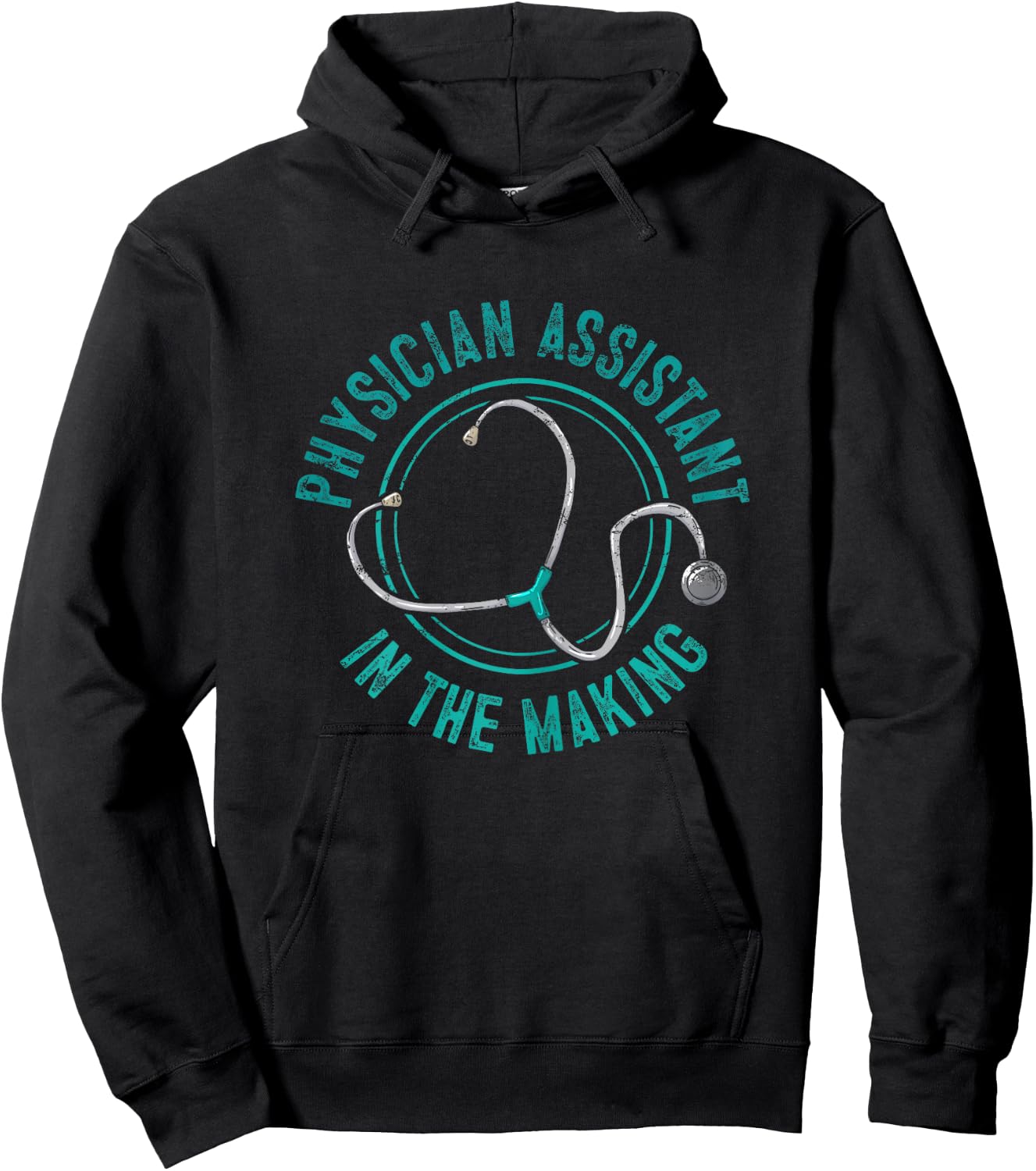 PA & PA School Gifts Physician Assistant PA Student Vintage Modern Black Women's X-Small Classic Fit Short Sleeve Letter Print Hoodie - Hoodie | Black