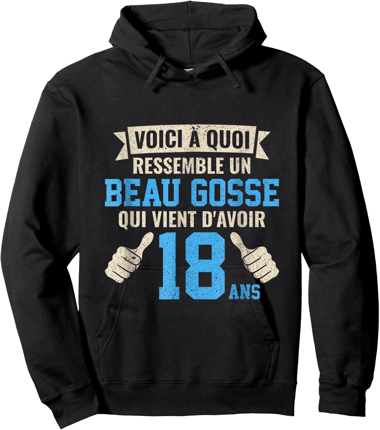 Birthday 18 Years Boy Beau Gosse , Black, S Hoodie - Hoodie | Black