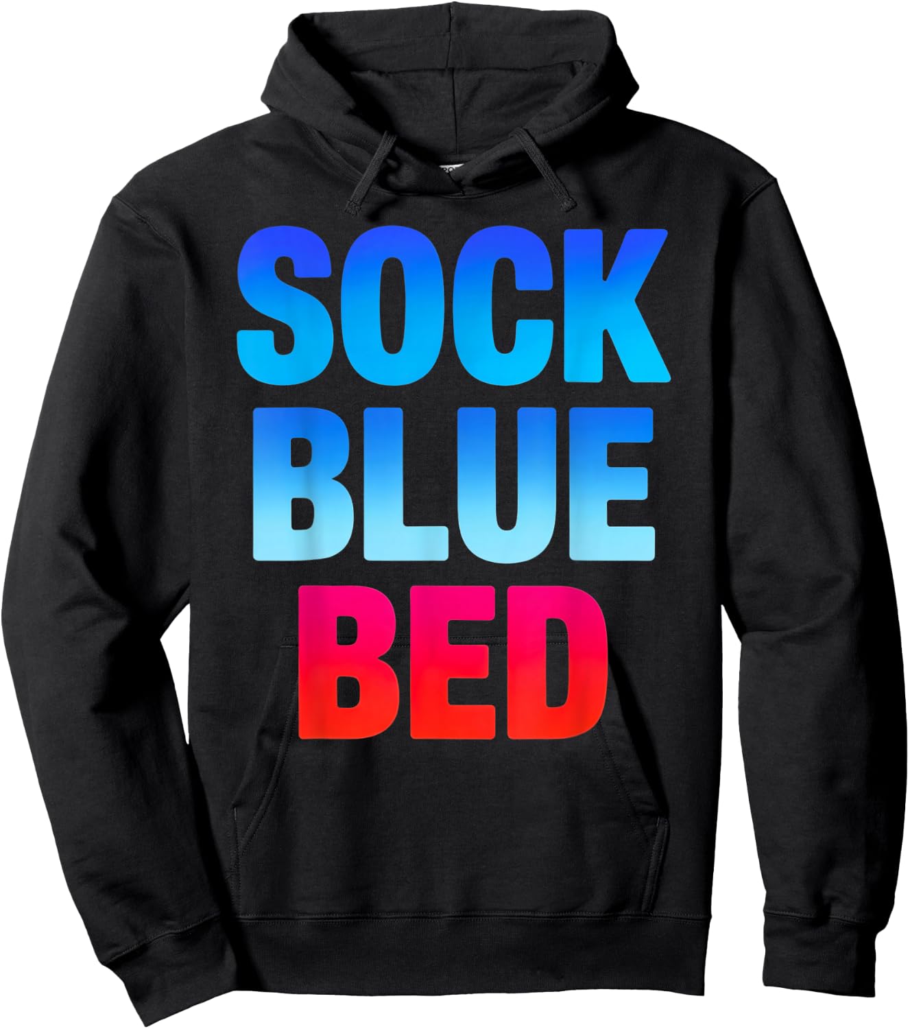 Sock Blue Bed Funny Meme Hoodie - Hoodie | Black