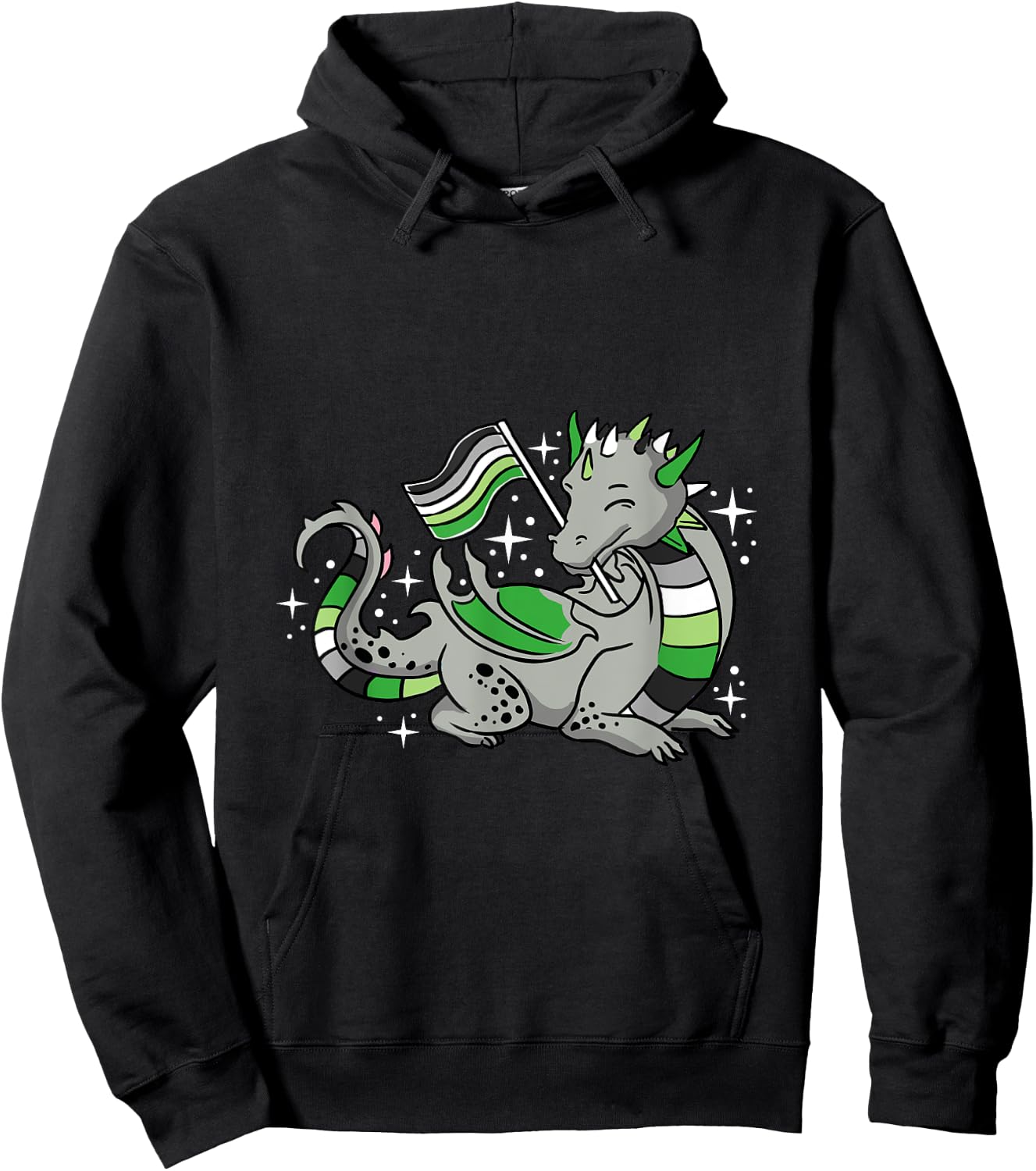 Aromantic Dragon Aromantic Pride Hoodie - Hoodie | Black