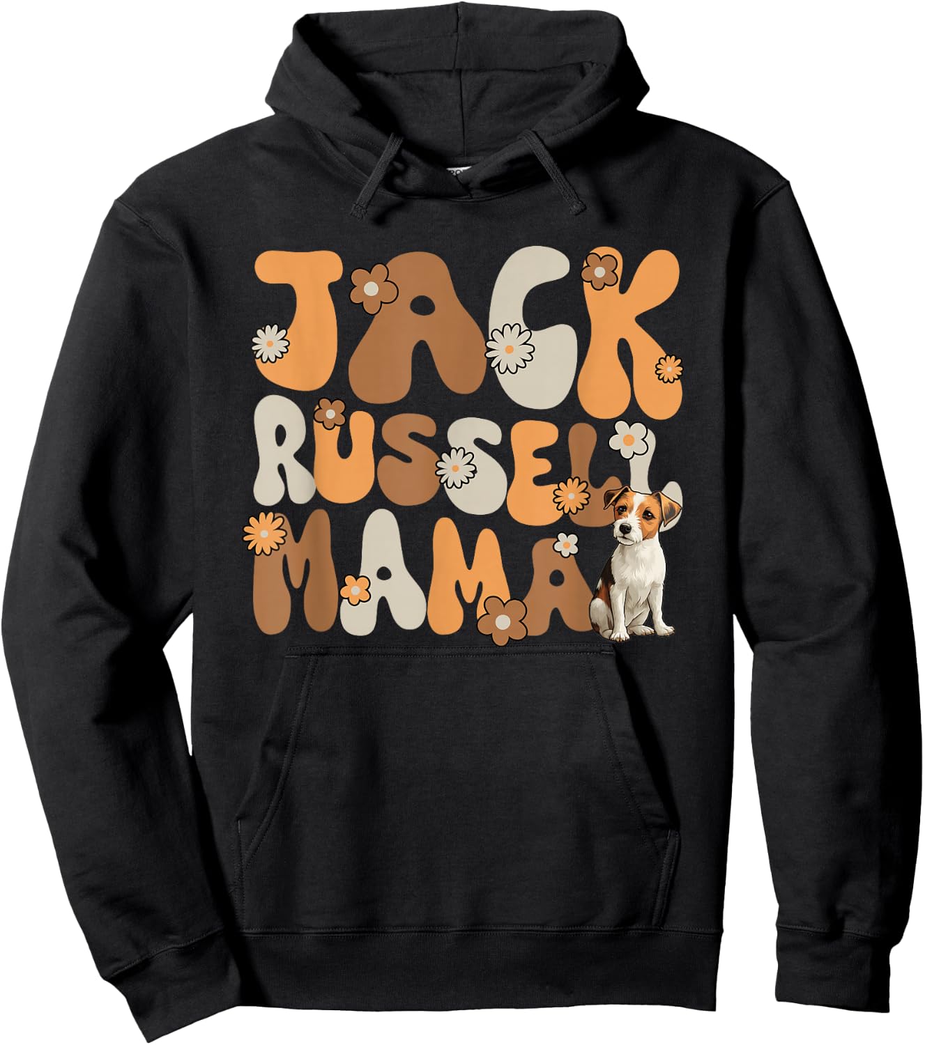 Jack Russell Terrier Groovy World's best Jack Russell Mama Hoodie - Hoodie | Black