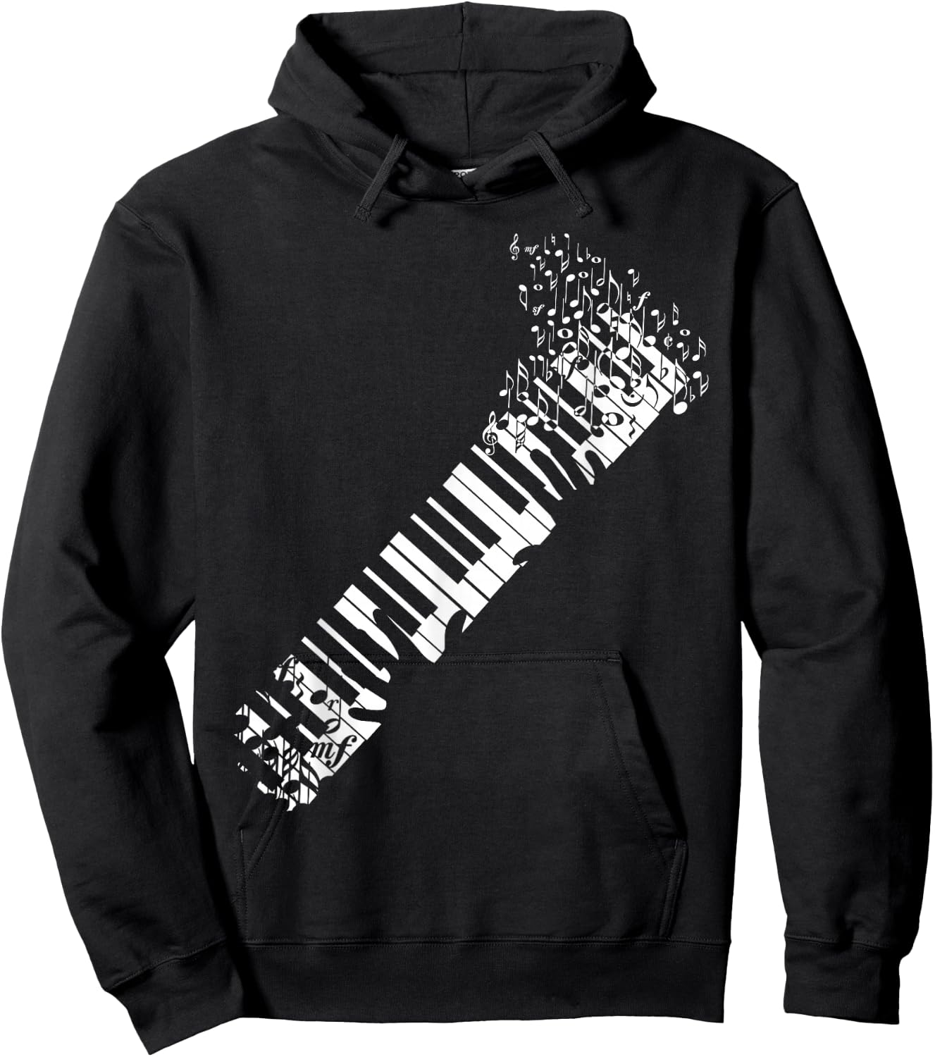 Keyboard piano design Women Kids Hoodie - Hoodie | Black