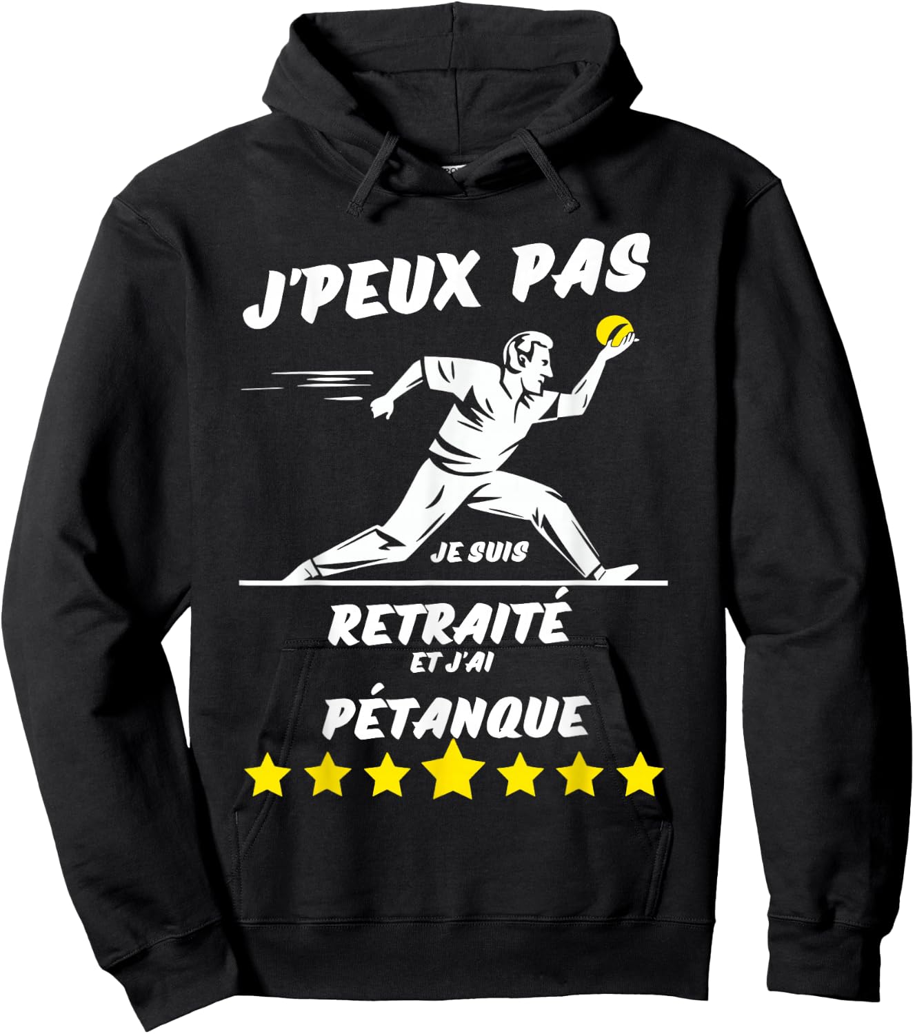 I can't I'm retired and I have pétanque , Black, S Hoodie - Hoodie | Black