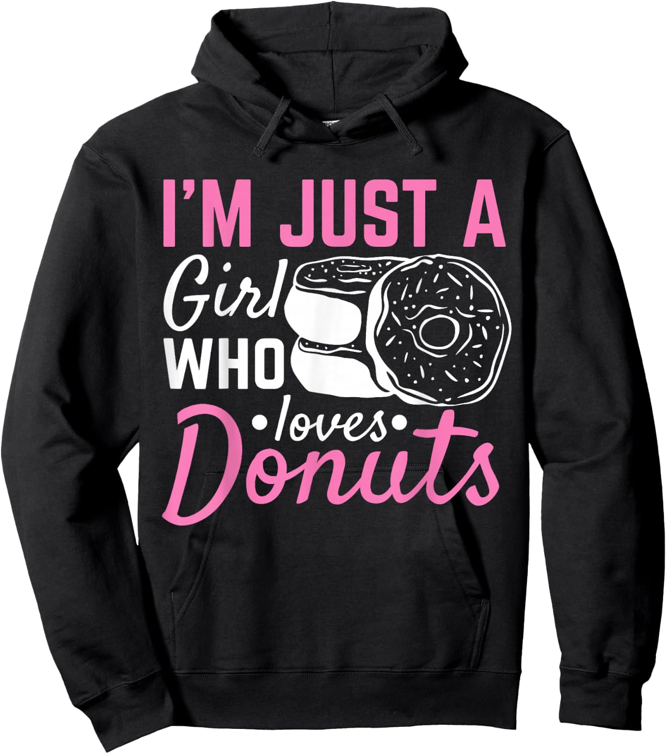 Just A Girl Who Loves Donuts Hoodie - Hoodie | Black