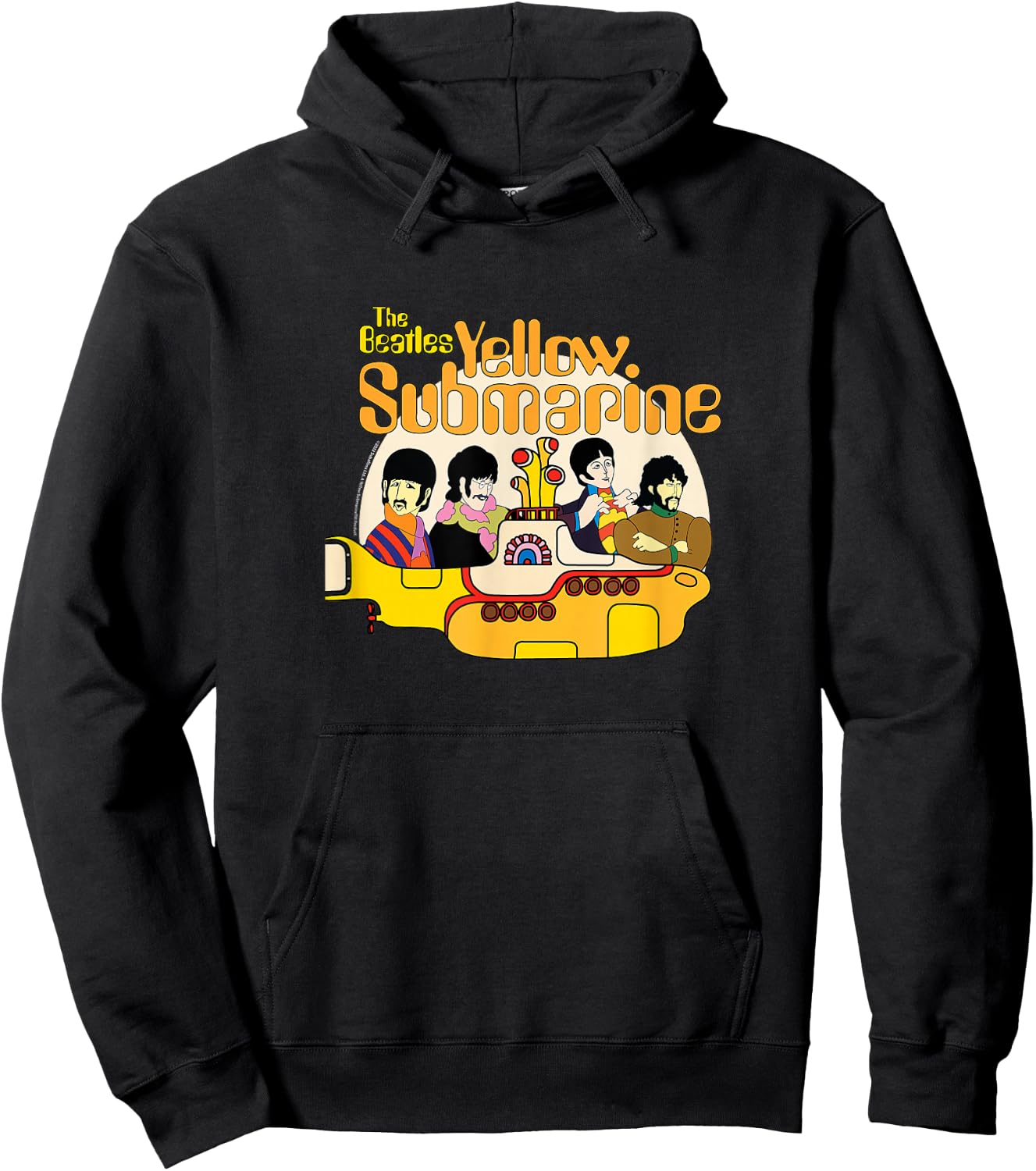 The Beatles - We All Live in a Yellow Submarine , black Hoodie - Hoodie | Black