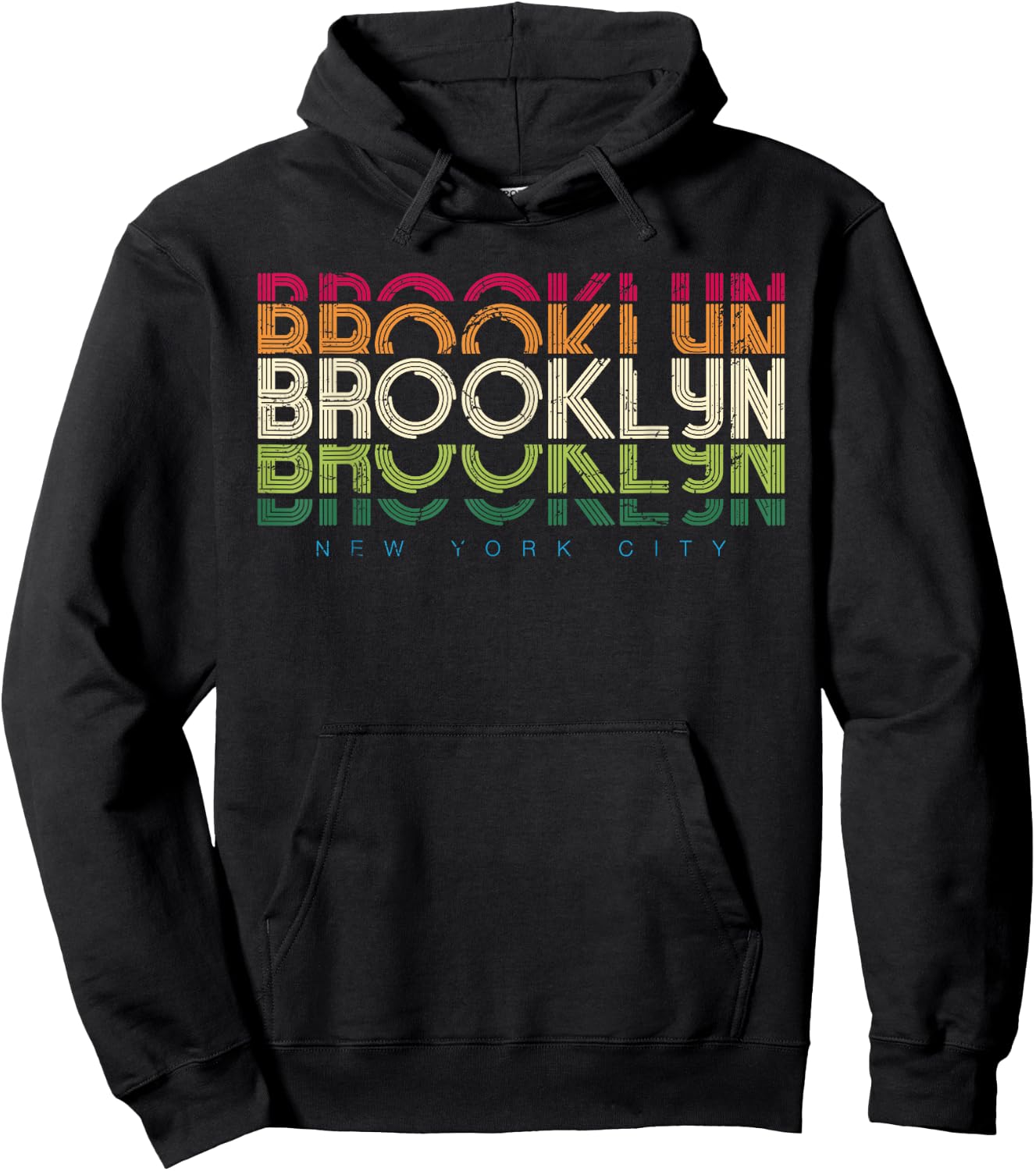 Brooklyn New York City shirt, Vintage Brooklyn Graphic Hoodie - Hoodie | Black