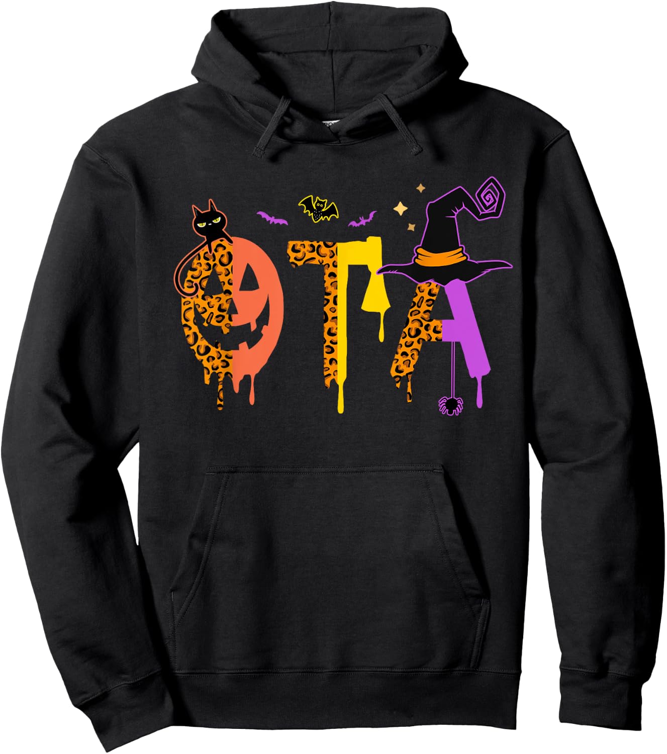 OTA Witch Leopard Occupational Therapy Assistant Halloween Hoodie - Hoodie | Black