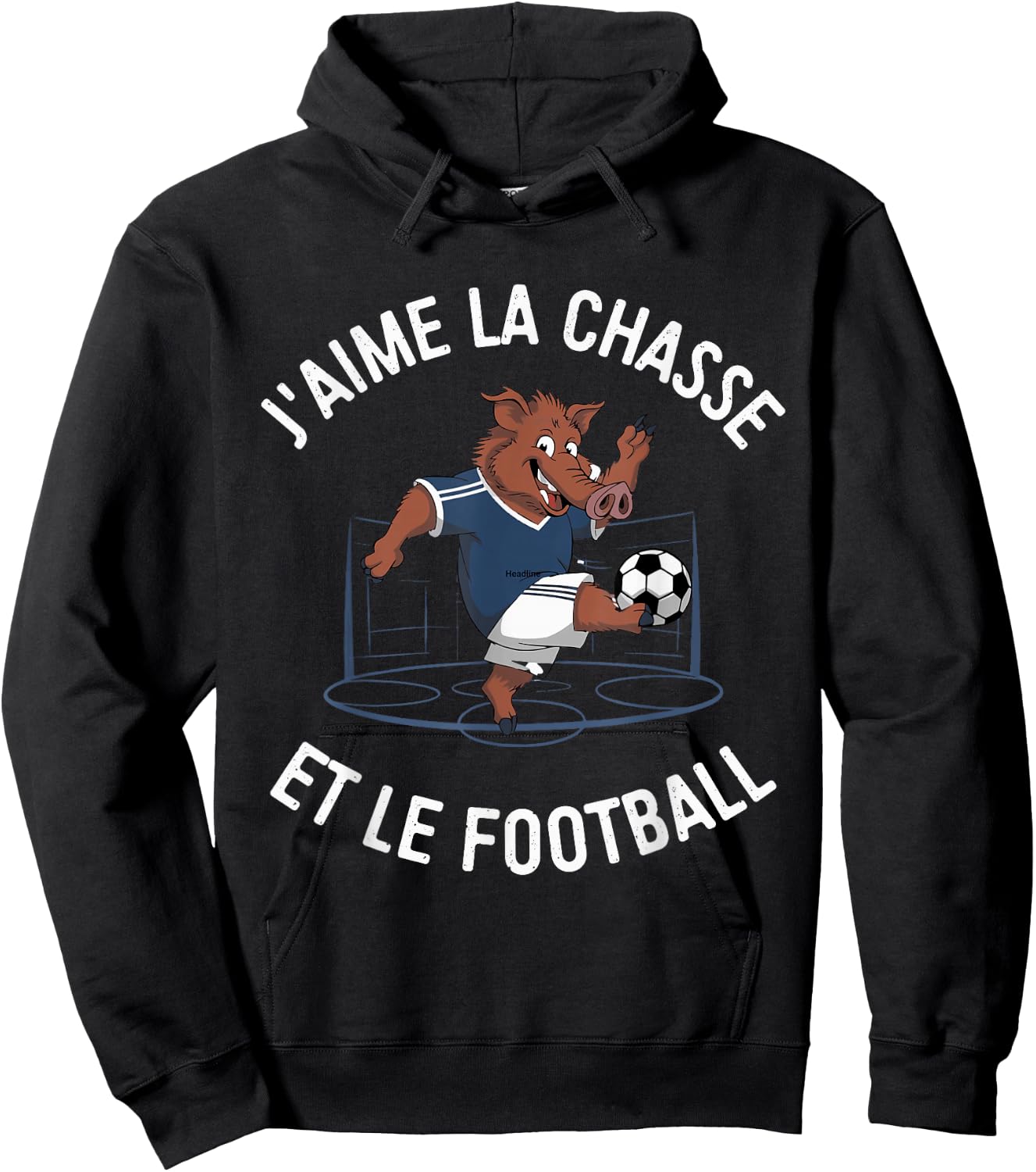 Boar Football Player, Humor, Hunting & Football , Black, S Hoodie - Hoodie | Black