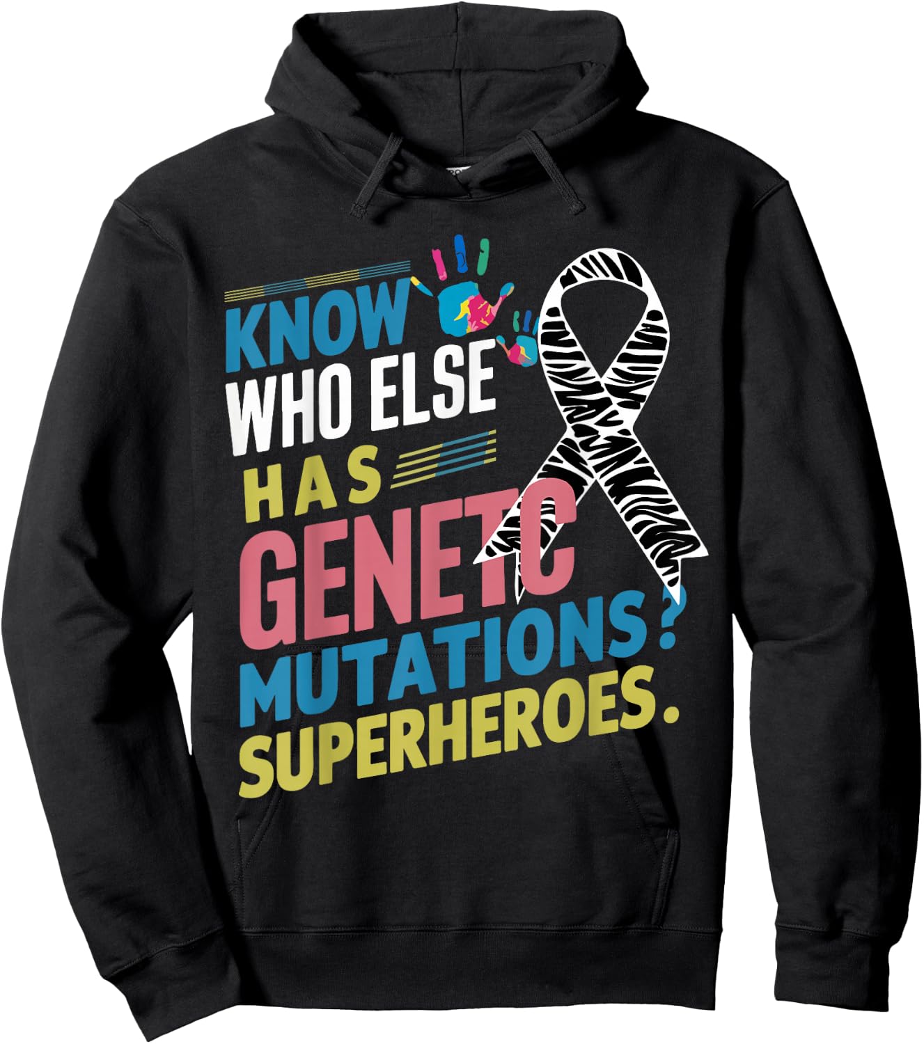 Women Rare Disease Awareness Day 2025 Rare Genes Superheroes Hoodie - Hoodie | Black