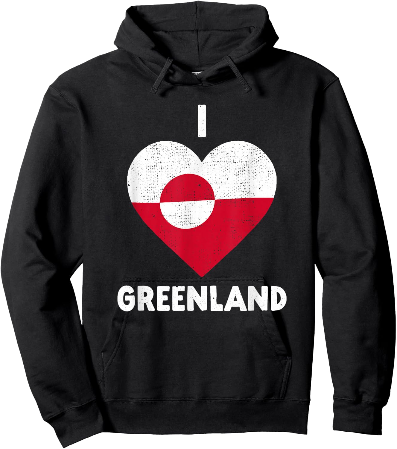 I Heart Greenland Flag - I Love Greenland Hoodie - Hoodie | Black