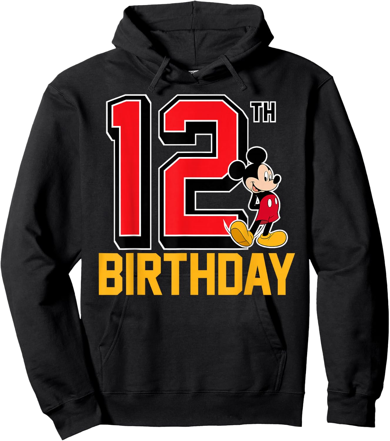 Disney - Mickey Mouse 12th Birthday Hoodie - Hoodie | Black
