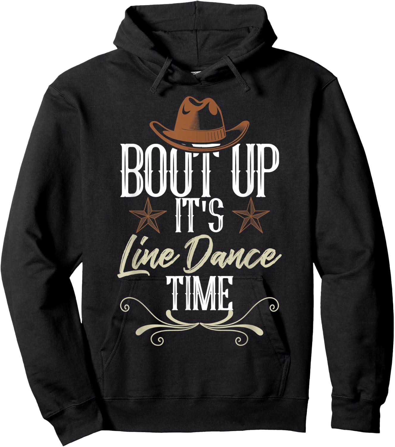 Bout Up It's Line Dance Time - Line Dancing Hoodie - Hoodie | Black