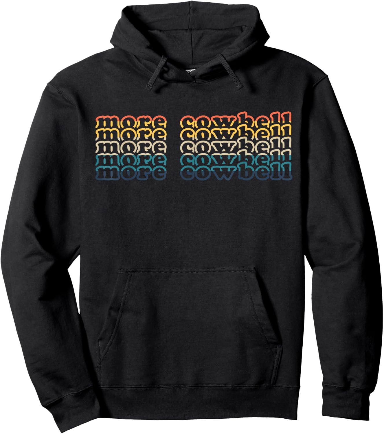 More Cow Bell Funny Retro More Cowbell Hoodie - Hoodie | Black
