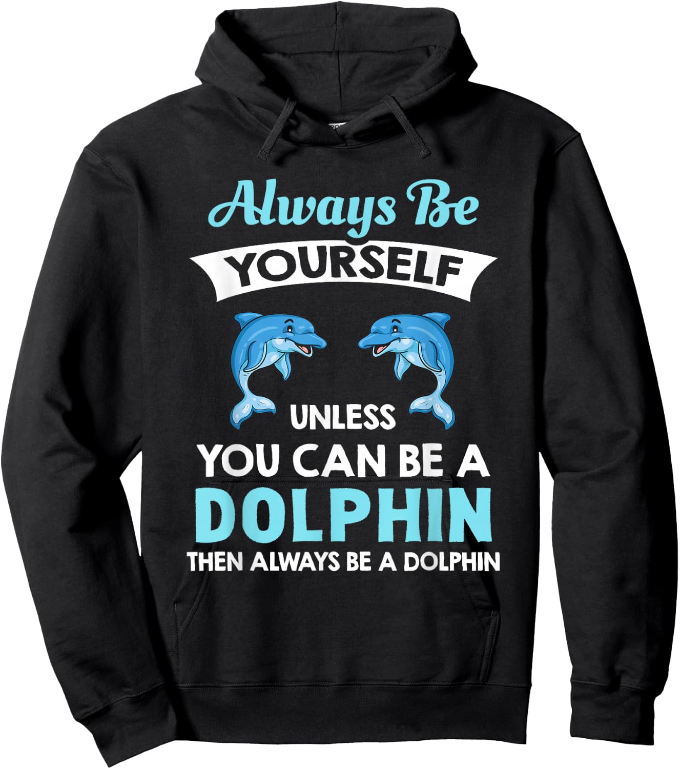 Dolphin Shirt for Children Boys Hoodie - Hoodie | Black