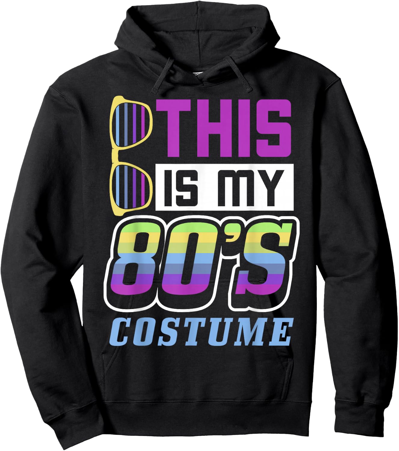 80s gift, This Is My 80s Costume gift, 80s Party Hoodie - Hoodie | Black
