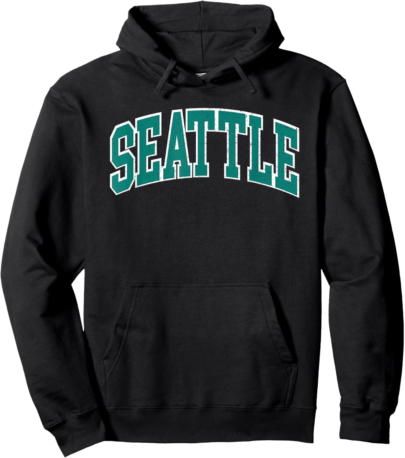 Old School Vintage Seattle University , Black, S Hoodie - Hoodie | Black