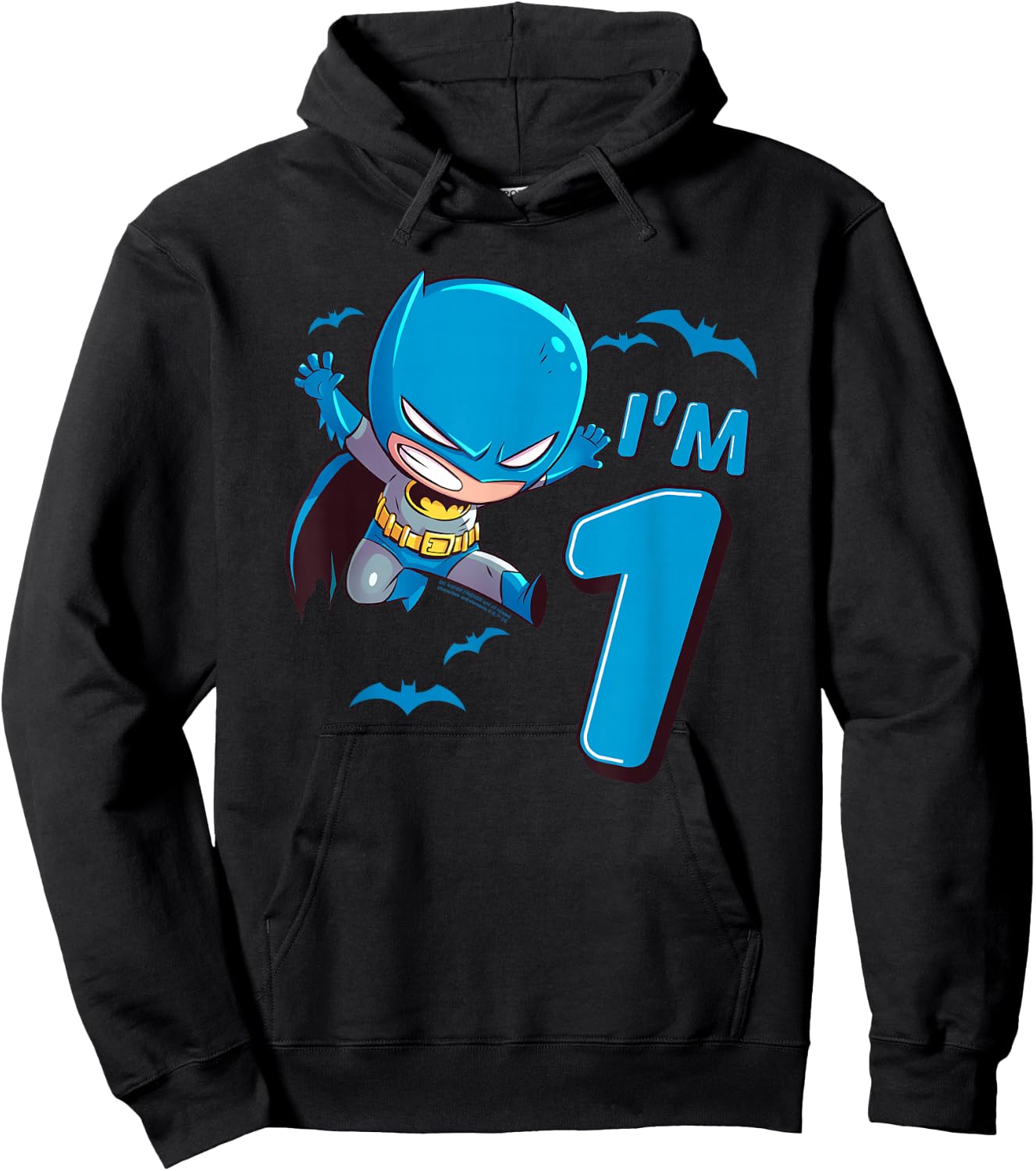 Batman 1st Birthday Cute I'm 1 Hoodie - Hoodie | Black