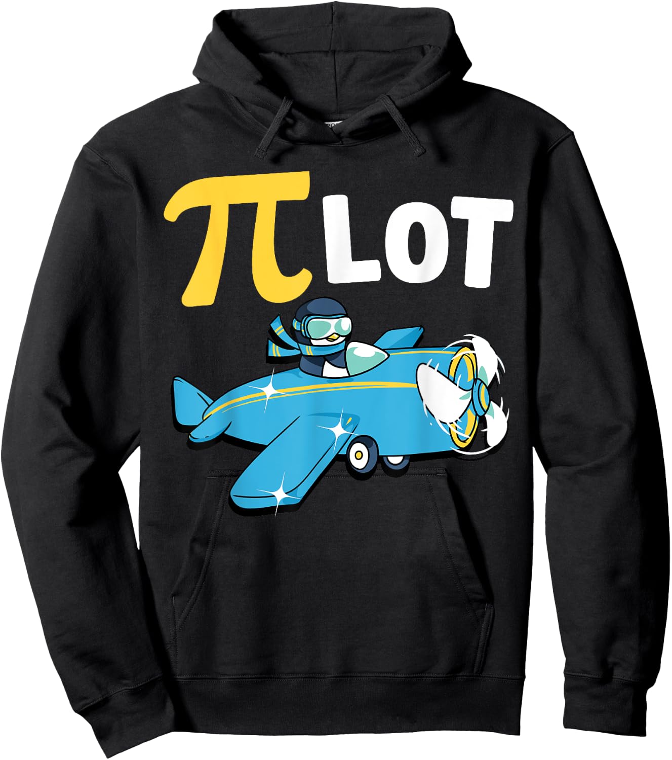 Happy Pi Day Pilot Penguin Kids Math Teachers Students Hoodie - Hoodie | Black