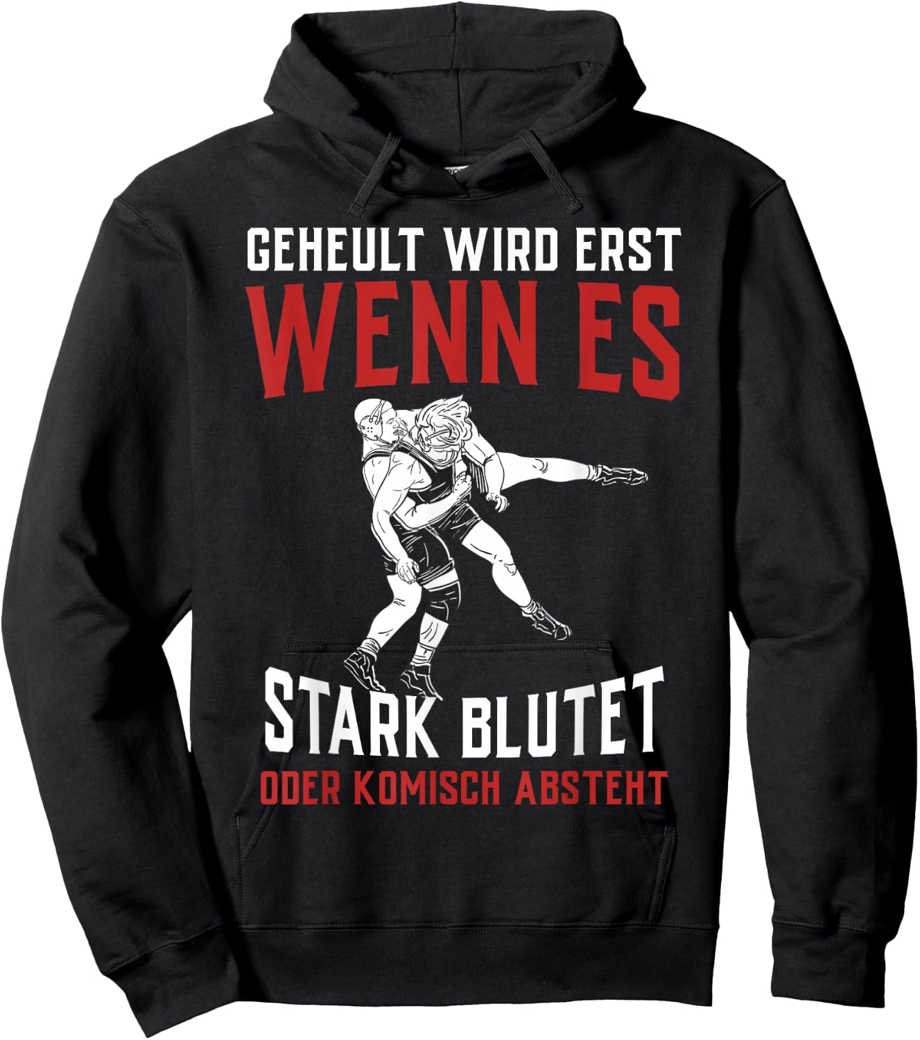 Wrestling Gift Men's Children's Wrestler Wrestler Ringer , black Hoodie - Hoodie | Black