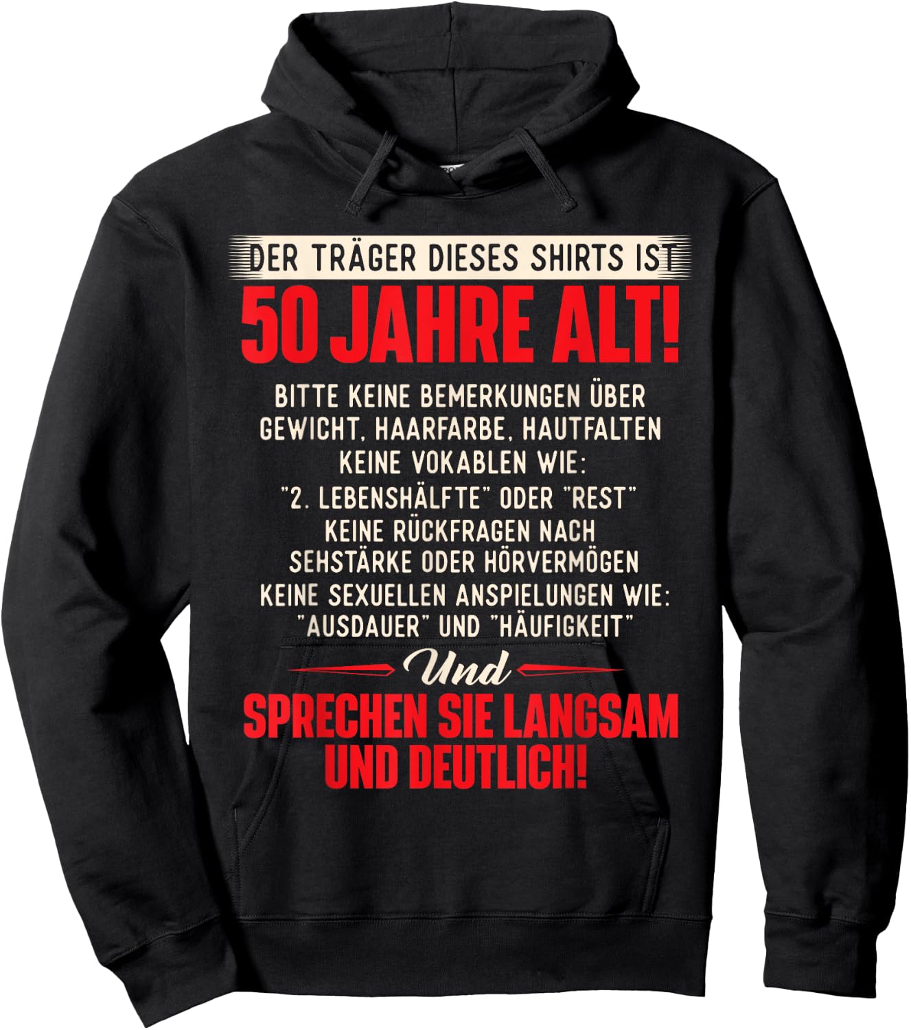 Lustig Witz Träger ist 50 Jahre Geburtstag Birthday Hoodie - Hoodie | Black