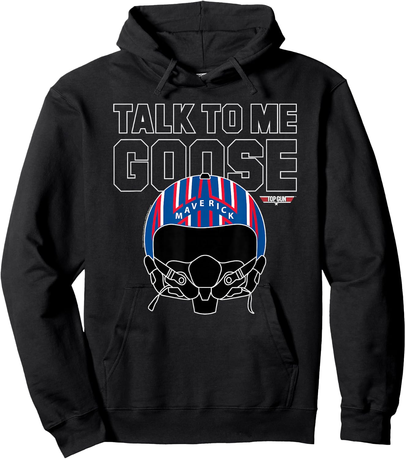Top Gun Talk To Me Goose Maverick Helmet,Sleeveless Hoodie - Hoodie | Black