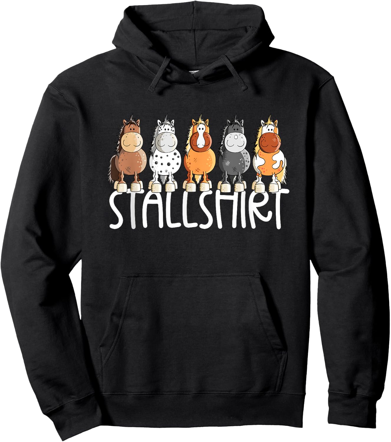 Frauchens Stable Shirt Horse Sayings I Horse Motif Rider Fun , black Hoodie - Hoodie | Black