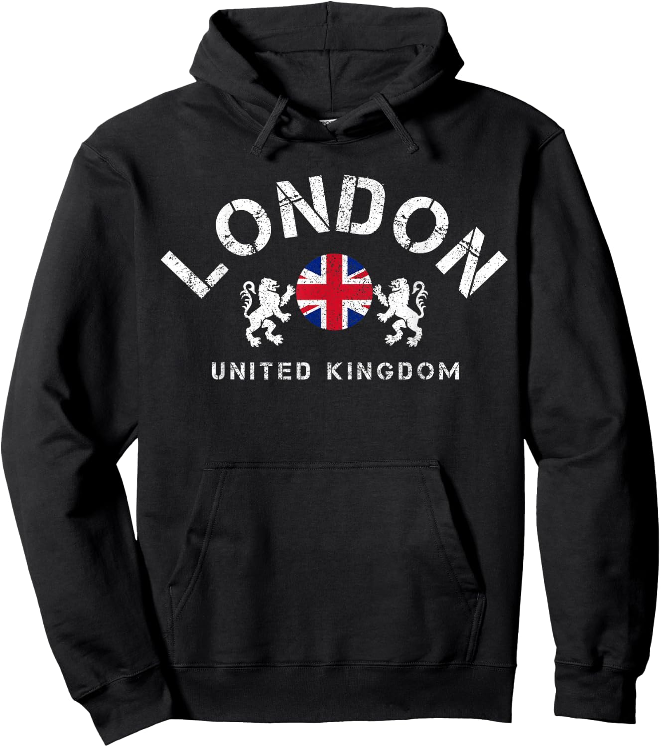 London UK United Kingdom Union Jack England Souvenir Gift Small Hoodie - Hoodie | Black