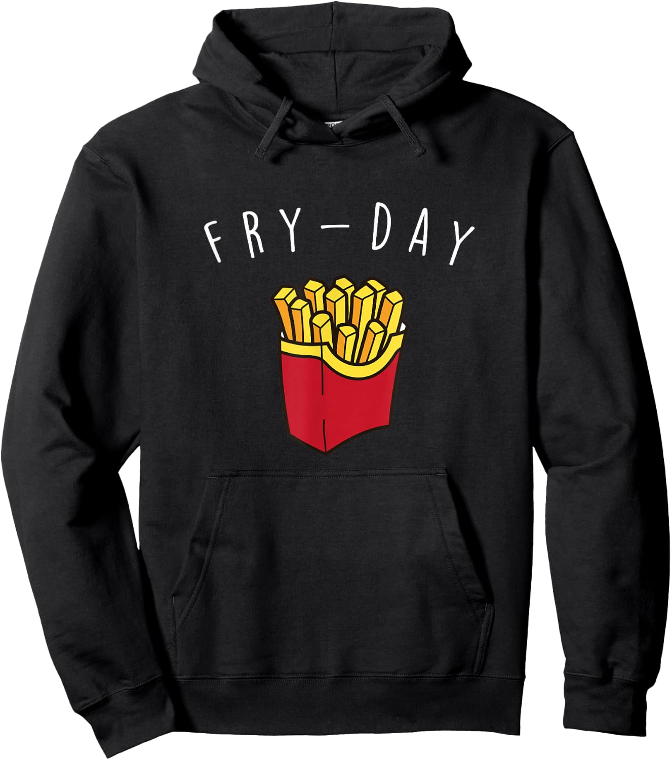 Fry-Day French Fries Funny Sweet Potato Fast Food Hoodie - Hoodie | Black