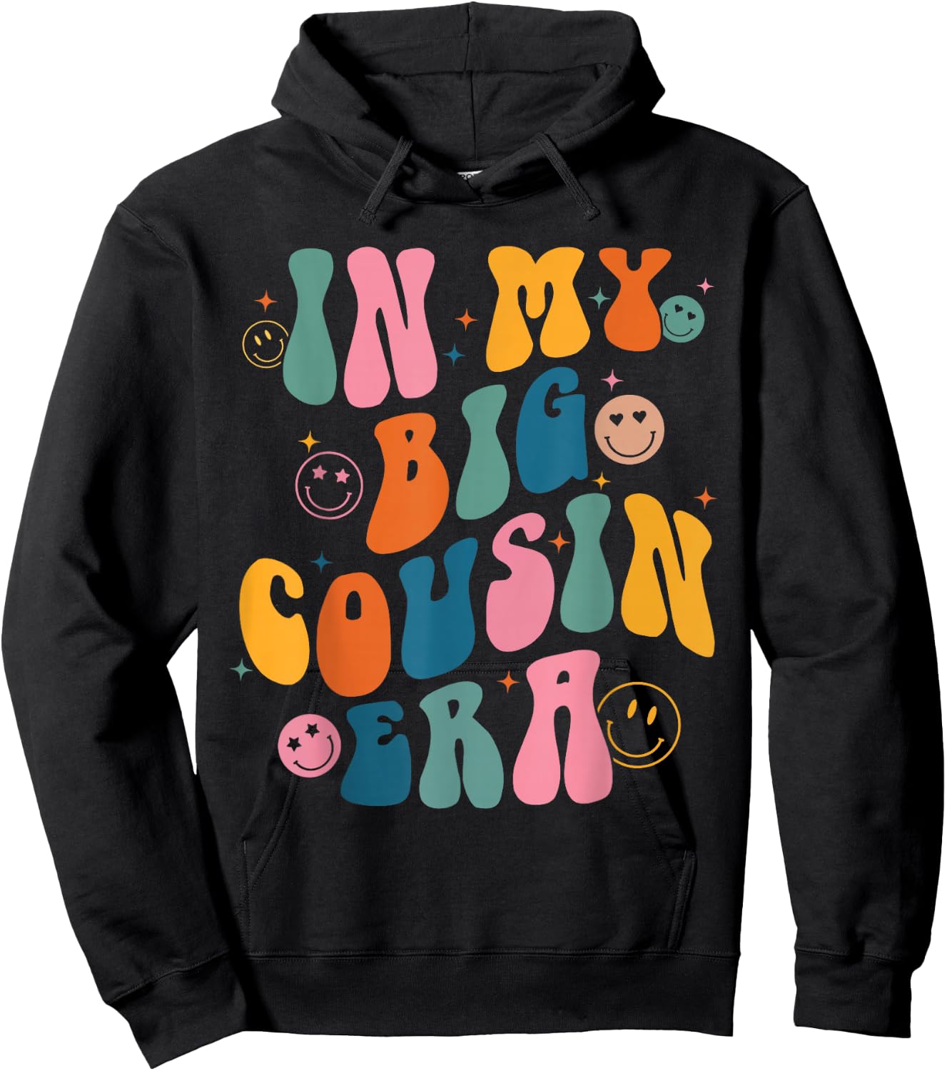 Retro In My Big Cousin Era, Lustig, Coole Cousins Club Kleinkind Hoodie - Hoodie | Black