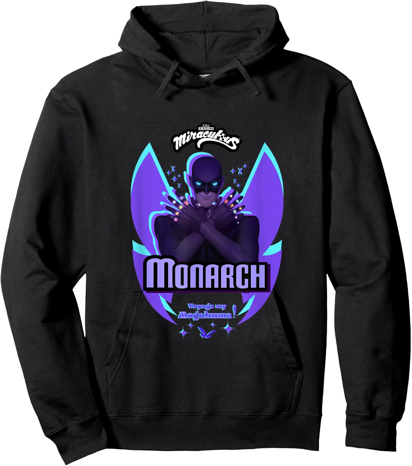 Miraculous Ladybug Villains Collection Monarch Hoodie - Hoodie | Black